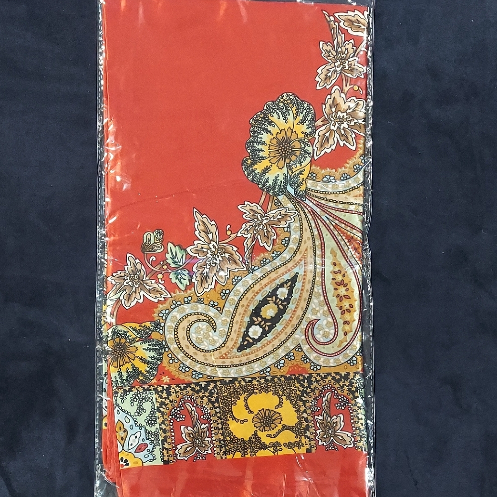 Vibrant Floral Paisley Scarf